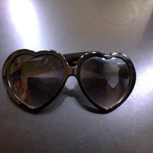 Heart lense Black Sunglasses